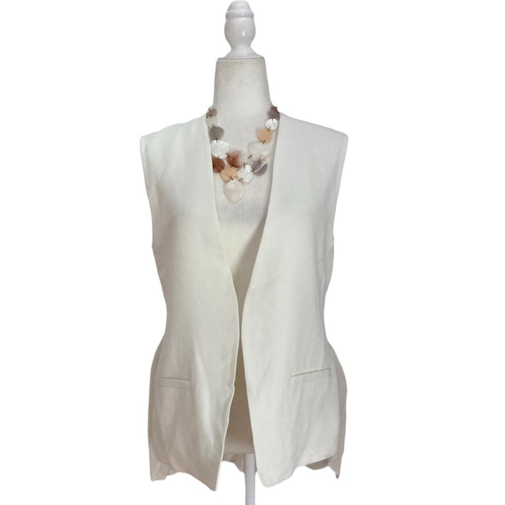 Club Monaco Silk Pleat Back Vest